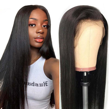 Ali Annabelle Glueless Straight Virgin Hair 4x4 13x4 Human Hair Lace Closure Frontal Wig